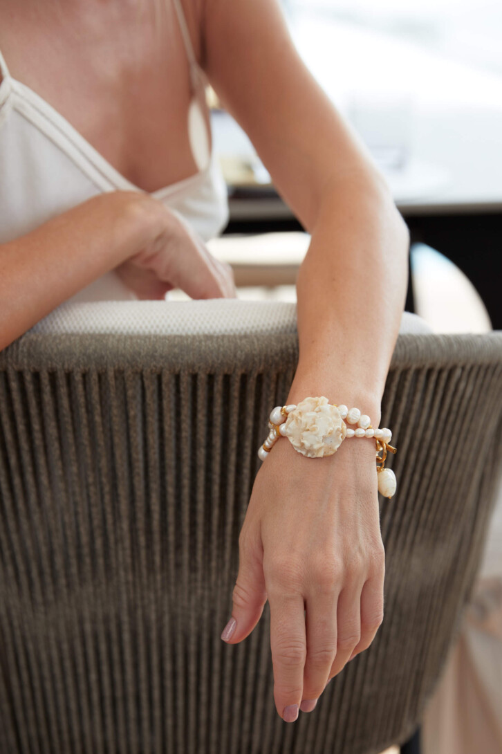 Choker-bracelet “Marble sea”