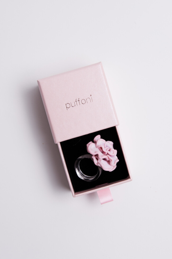 Кольцо «Violet rose in sugar»