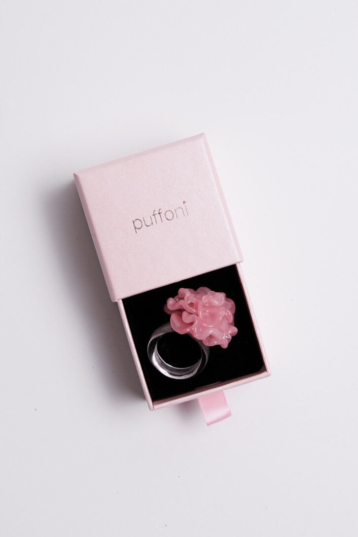 Кольцо «Creamy rose in sugar»