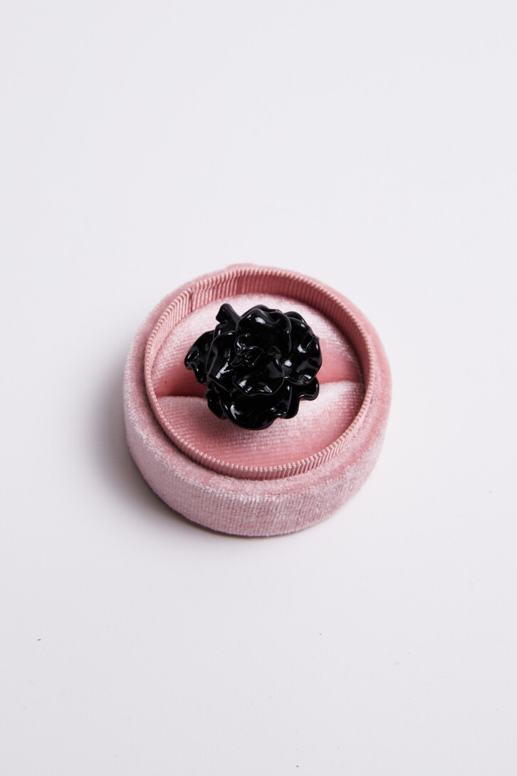 Кольцо «Black rose in sugar»