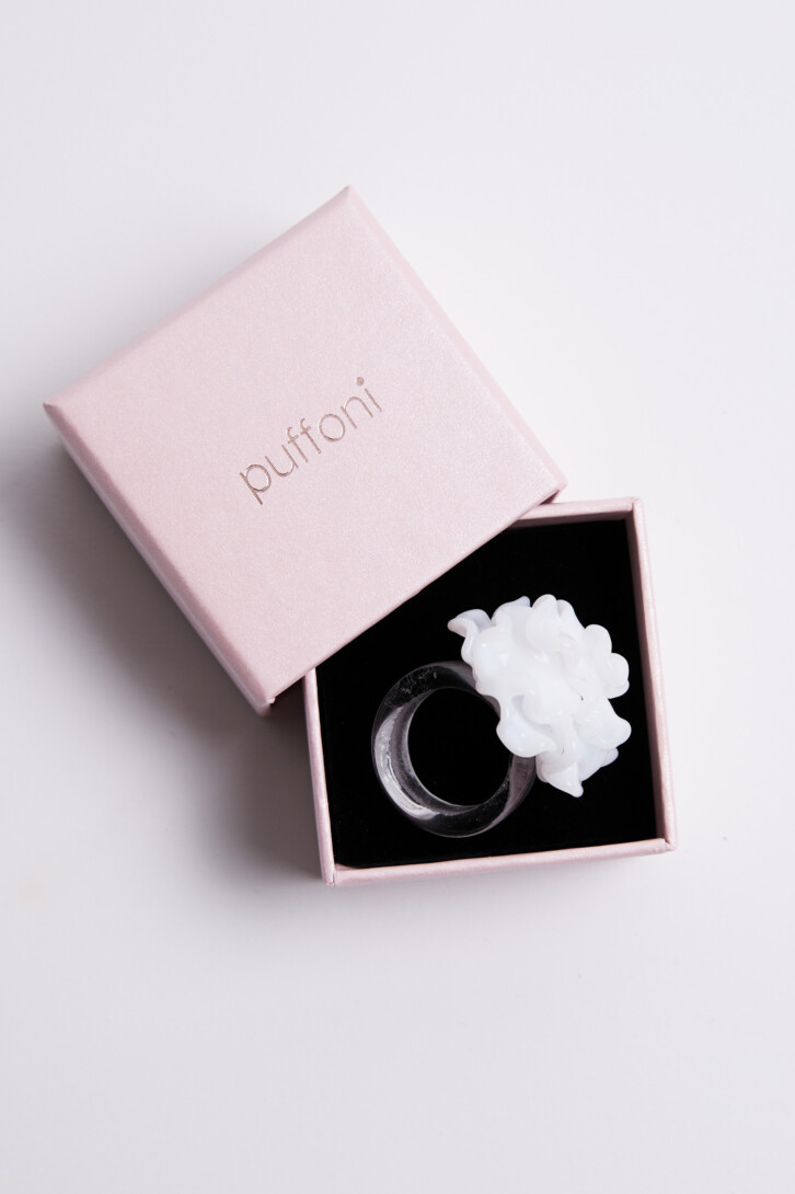 Кольцо «Milky rose in sugar»