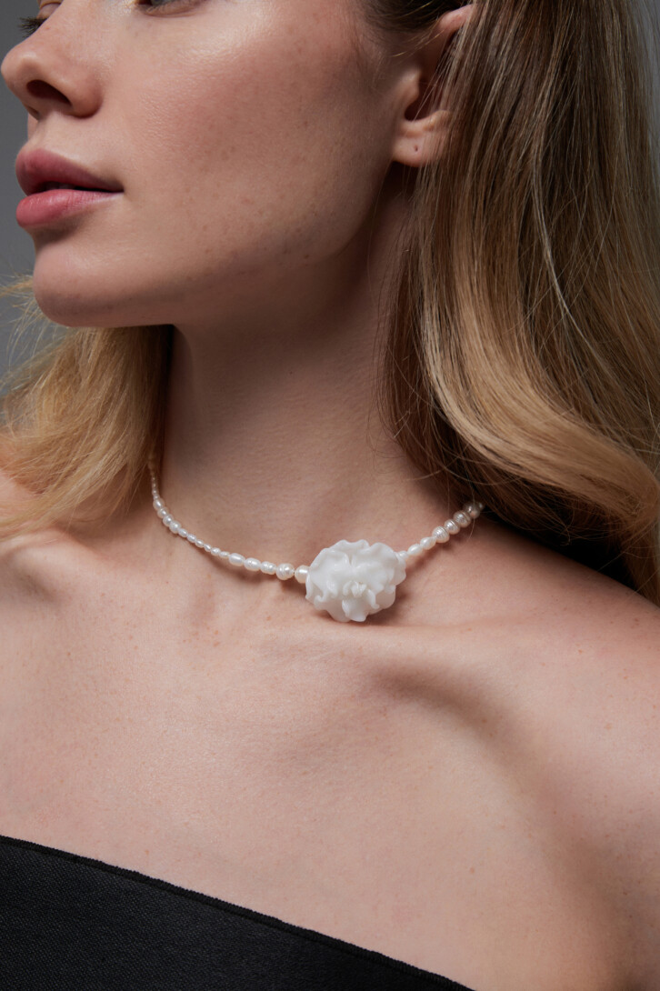 Choker-bracelet “Steps on the golden sand”