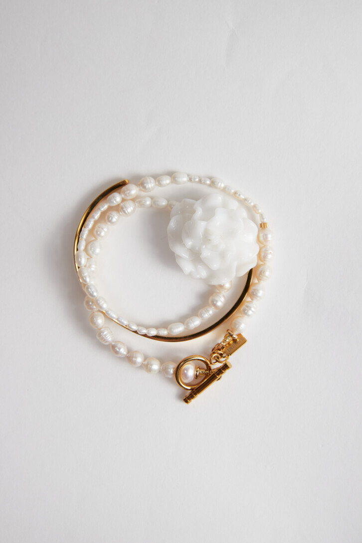 Choker-bracelet “Steps on the golden sand”